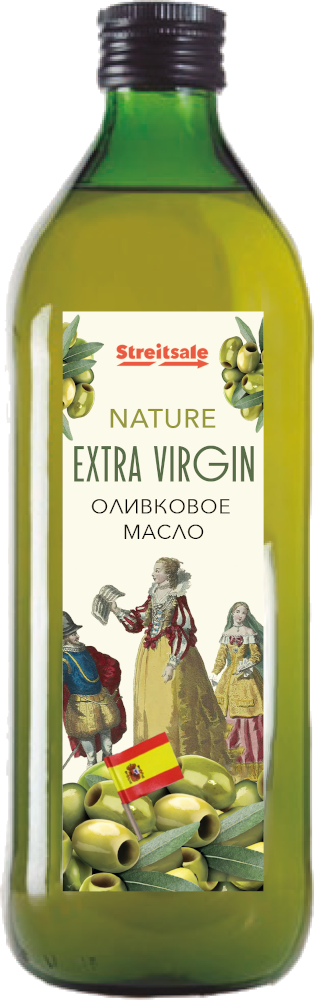 Масло оливковое Extra Virgin Olive Oil в стеклянной бутылке 1л
