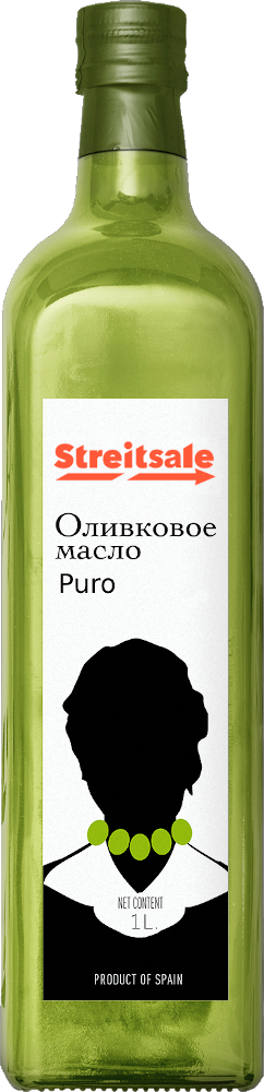 Масло оливковое Pure  (Olive Oil) в стеклянной бутылке 1л