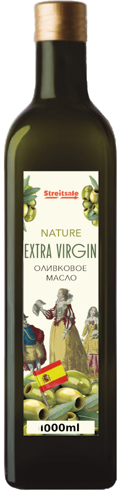 Масло оливковое extra virgin organic в стеклянной бутылке 1 литр