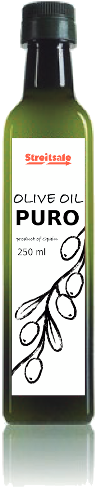 Масло оливковое Pure (Olive Oil) в стеклянной бутылке 250мл