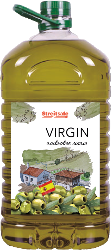 Масло оливковое Virgin Olive Oil в пластиковой бутылке 5л.