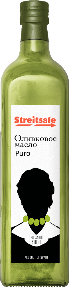 Масло оливковое Pure  (Olive Oil) в стеклянной бутылке 500мл